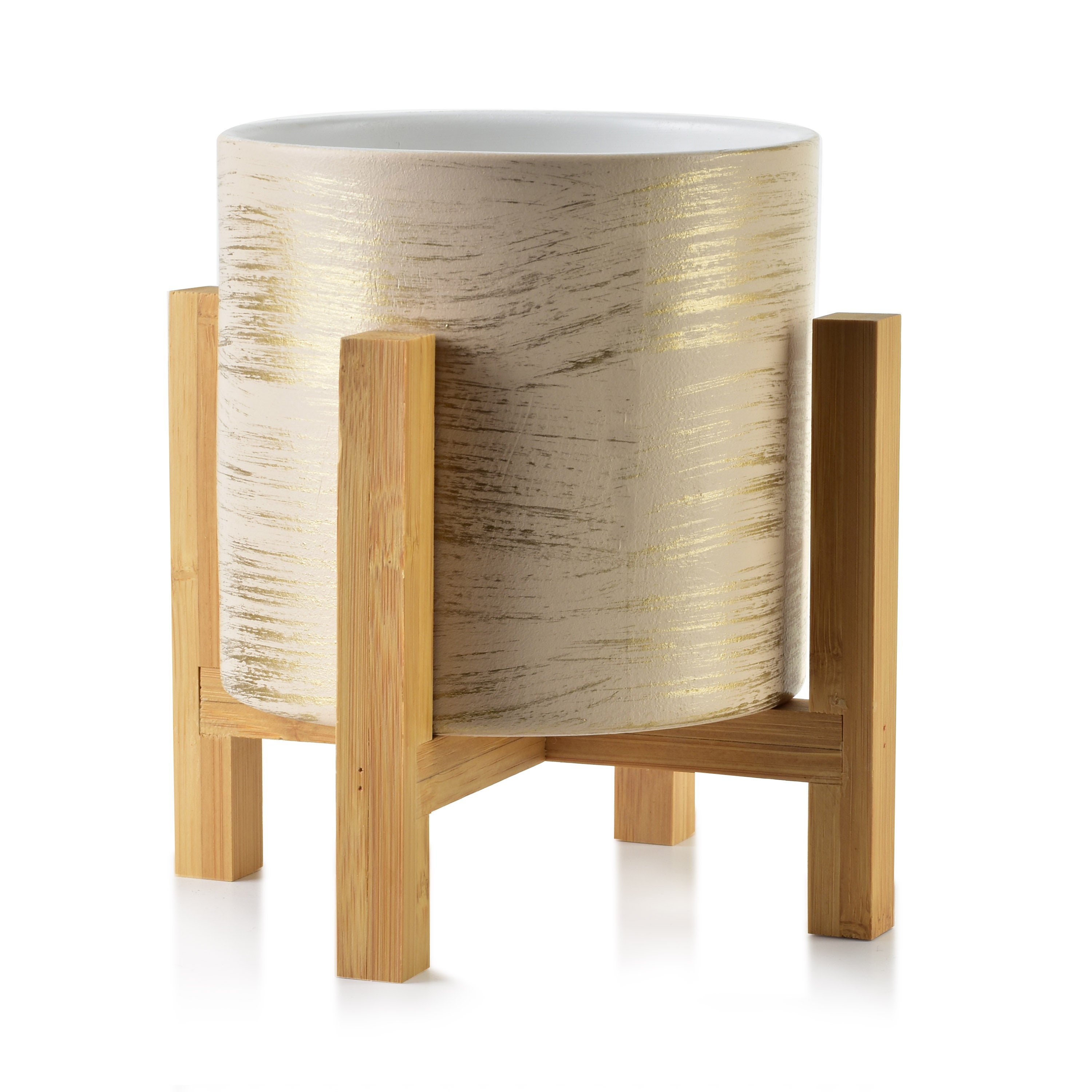 Doniczka Ceramika AVA 12,5x12,5x11,7 cm Beżowa 1 szt