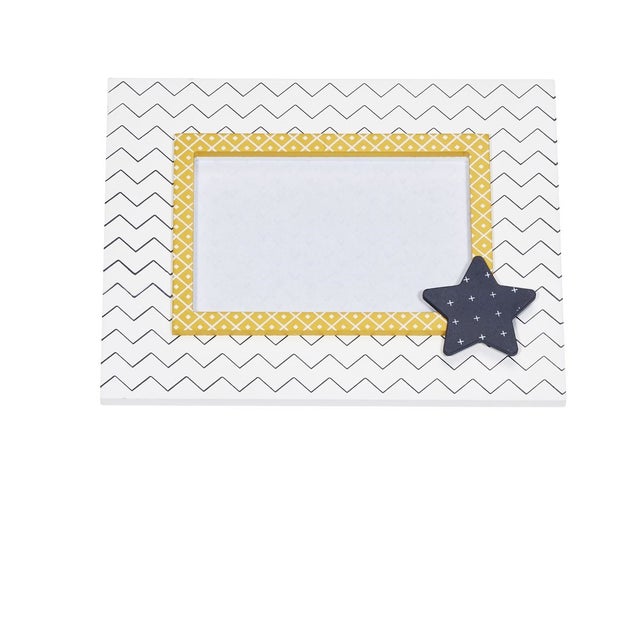 Cadre Photo Chevrons en MDF blanc