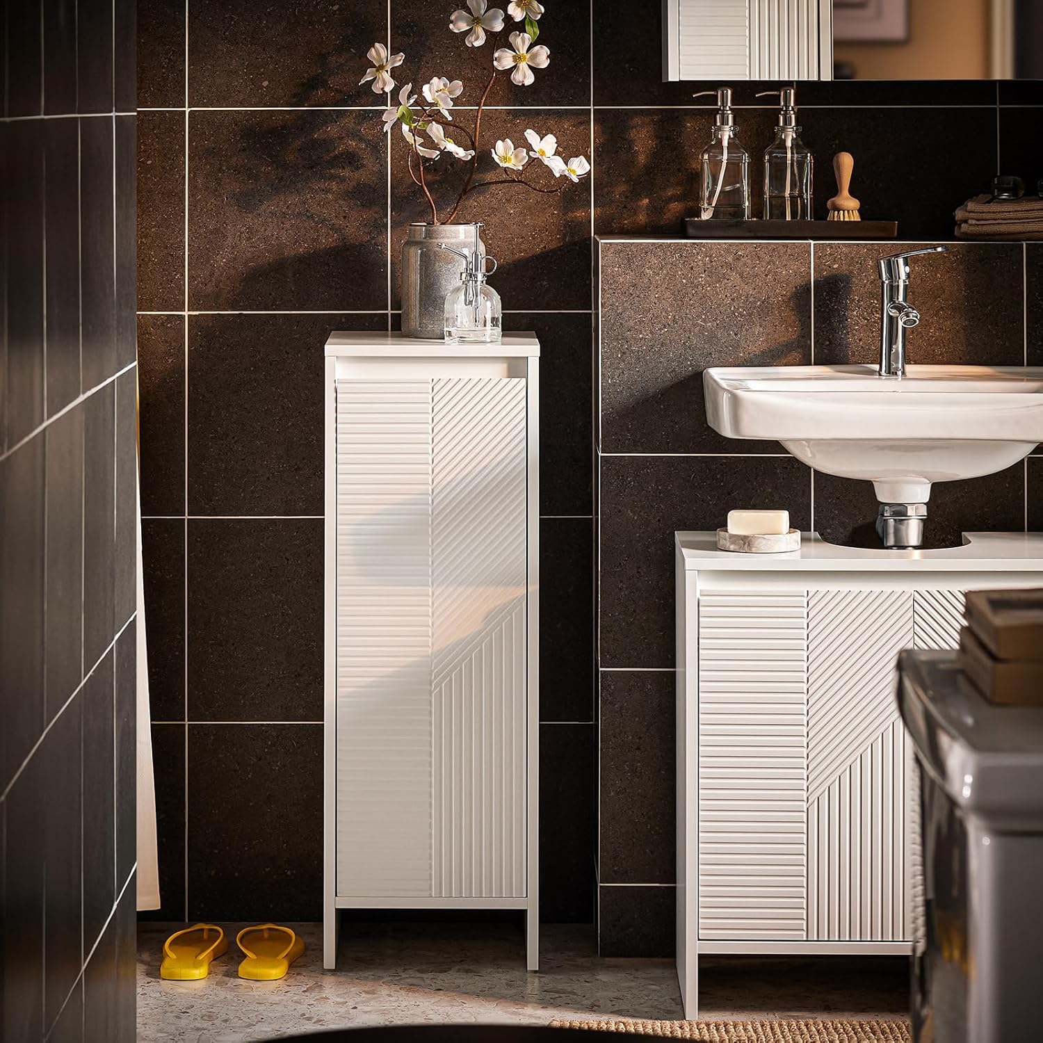 Mueble para Ropa Sucia Canasto para la Colada Amario BZR154-W SoBuy ES - 2