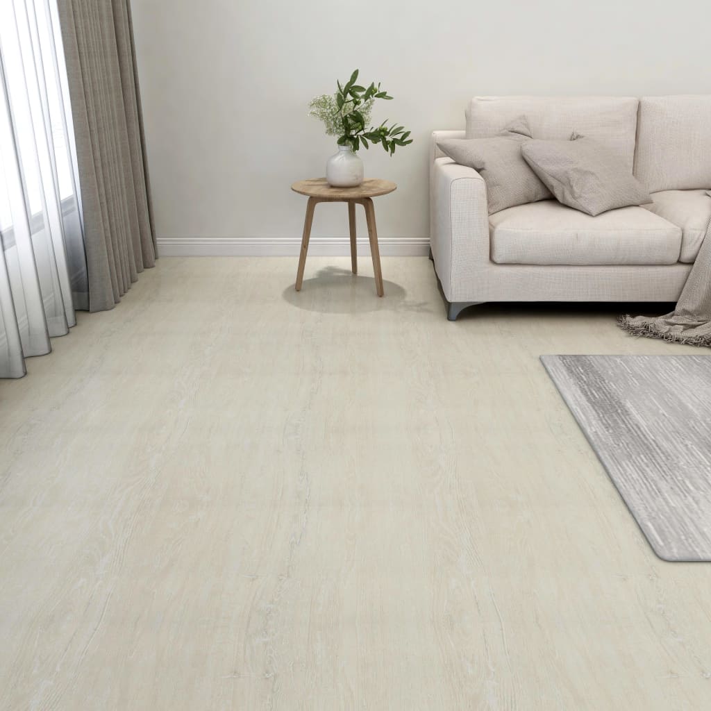 Vidaxl lamas para suelo autoadhesivas 55 uds pvc crema 5,11 m²