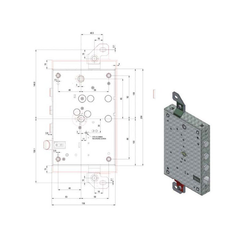 Cerradura de seguridad triple izquierda Dm 8100Cer/63/37 Potent | Leroy ...