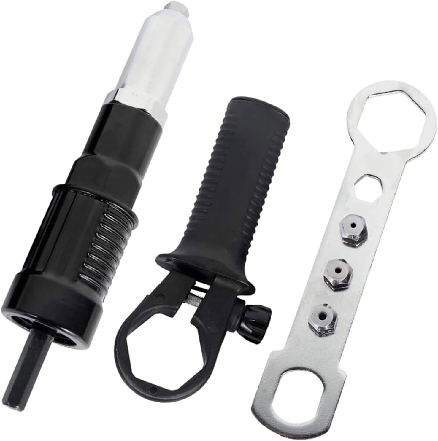 Nitownica elektryczna Binghe, adapter do nitownicy, zestaw adaptera do pistoletu do nitowania, do nitowania z łbem nitu o średnicy 2.4/3