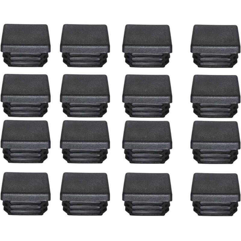 Capace de plastic 40x40mm, capace negre din plastic pentru tub, capace pentru picioare de mobilă, trambulină, 16 buc