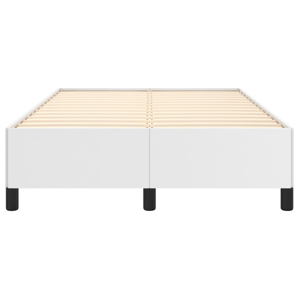 Cadre de lit sans matelas blanc 120 x 190 cm similicuir - 5