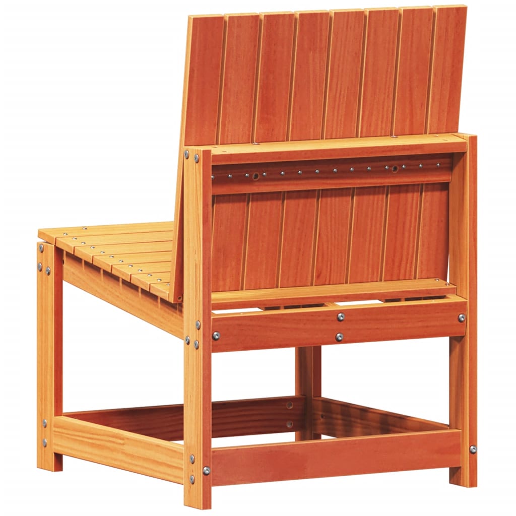 Chaise de jardin sans coussin en Bois Marron - 6