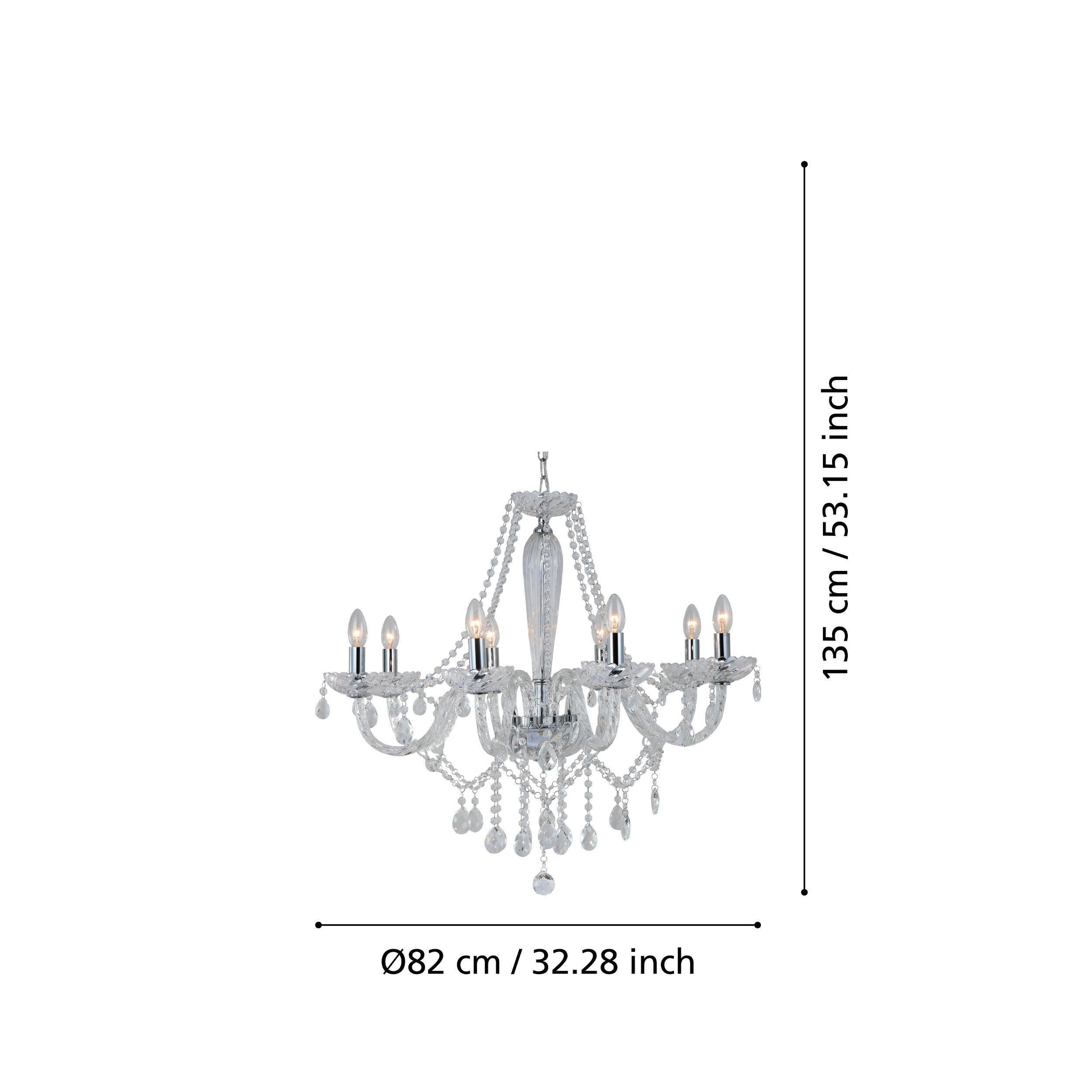 Suspension B1 E14 8X40W en acier chrome D820mm - 3