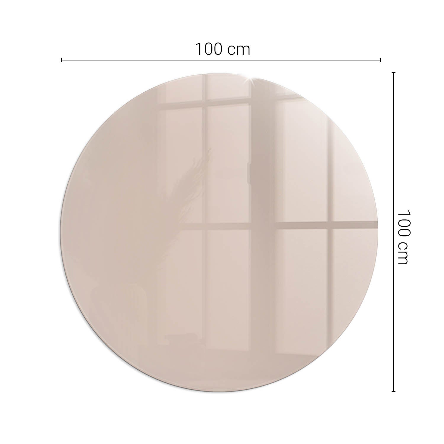 Duża szklana ochronna podkładka pod piec - fi 100 cm - Kolor Jasnobrązowy - TULUP - 2