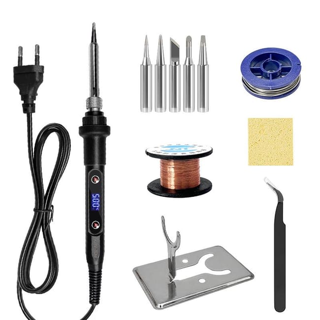 Fer à Souder électrique 80W Kit de Soudure Température Réglable 180℃480 Fer à Souder électrique 80W Kit de Soudure Température Réglable 180℃480