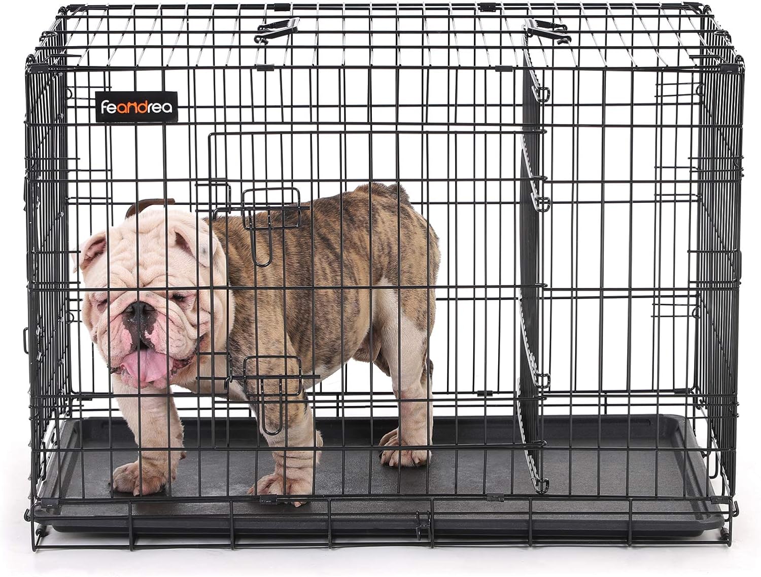 Cage pour Chien, avec 2 Portes, 92,5 x 57,5 x 64 cm, Noir - 2