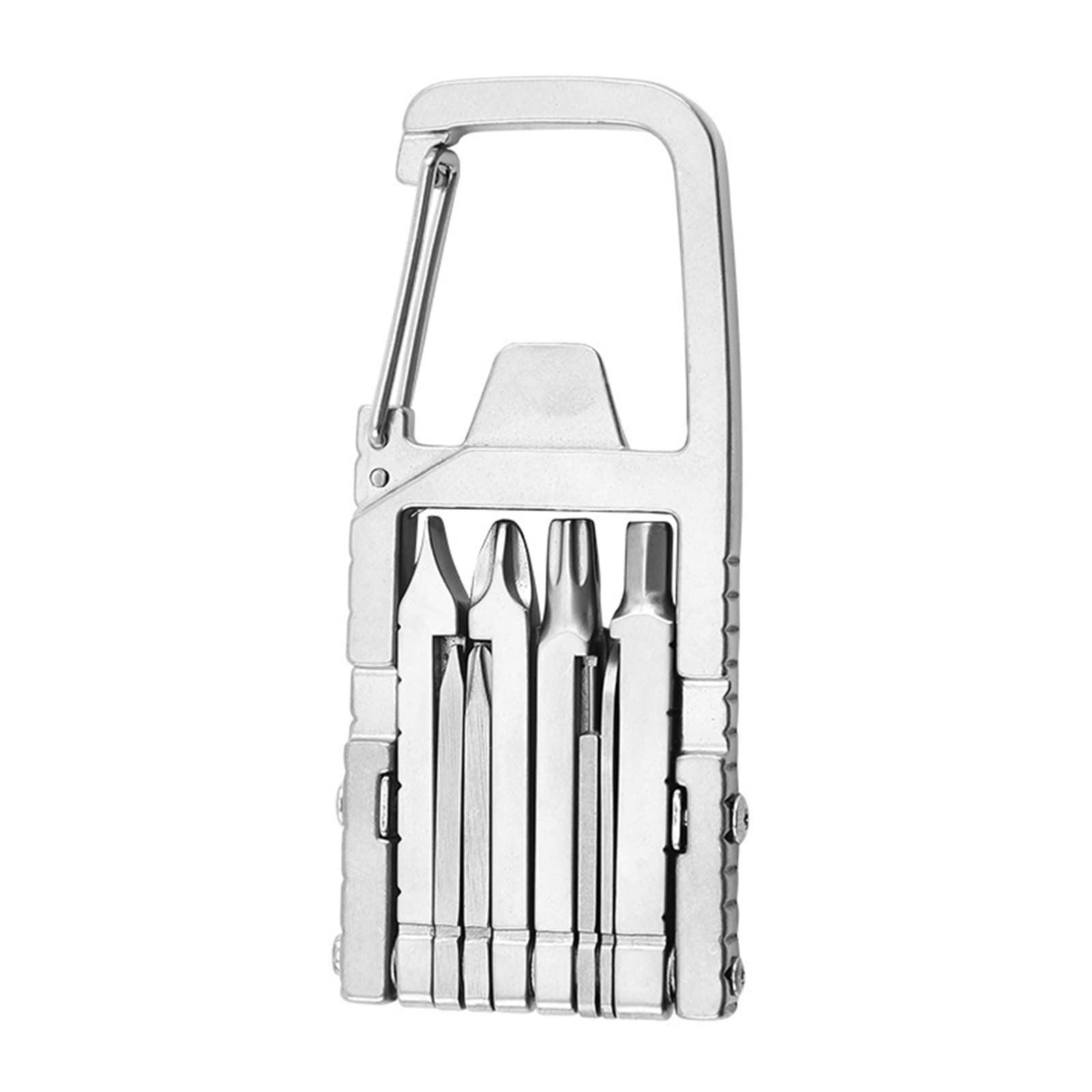 2 chiavi in acciaio portachiavi cacciavite strumento tasca Edc Outdoor multifunzione