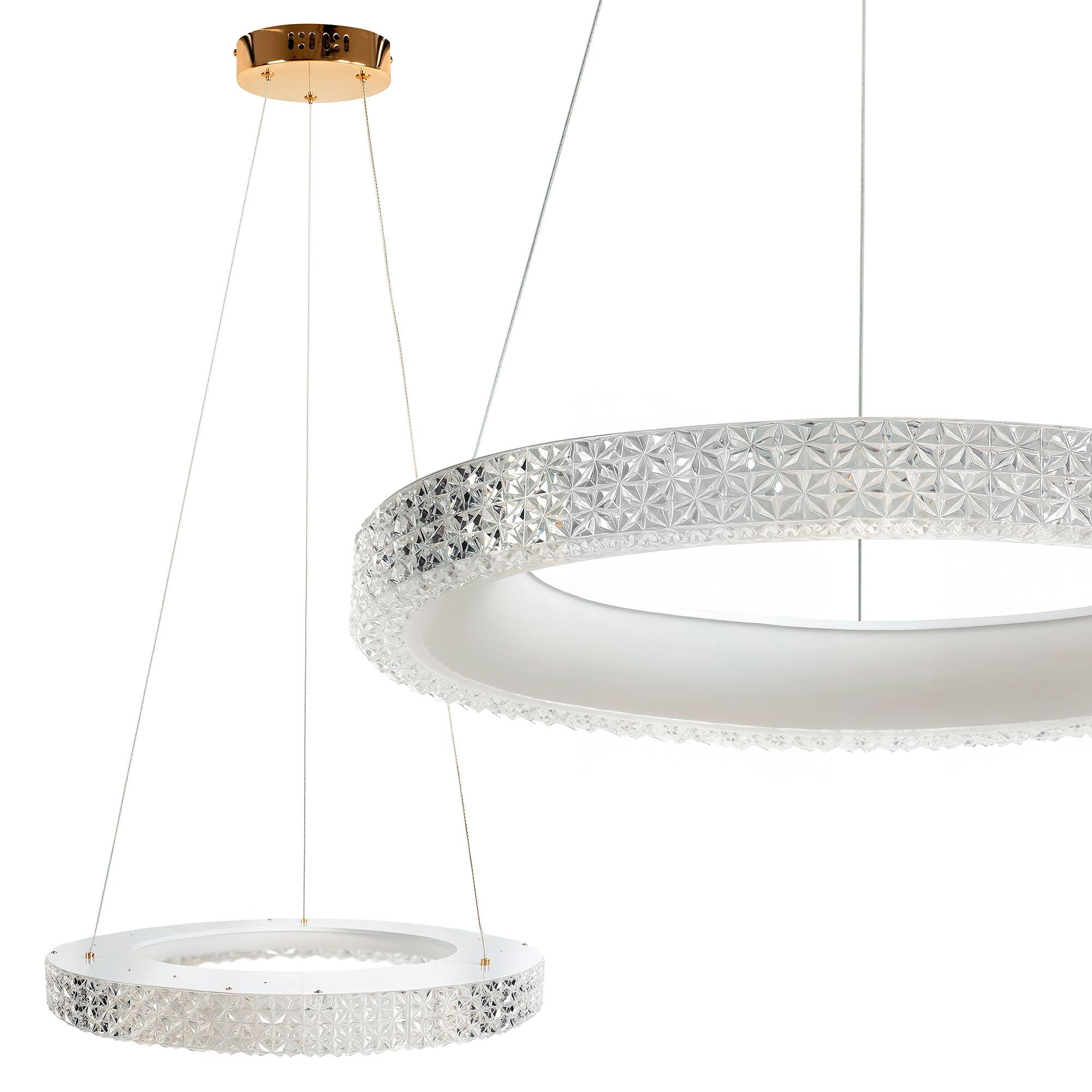 Lampa Sufitowa Wisząca Led Toolight Ms002-Cp Złoty, Różowe Złoto 60Cm