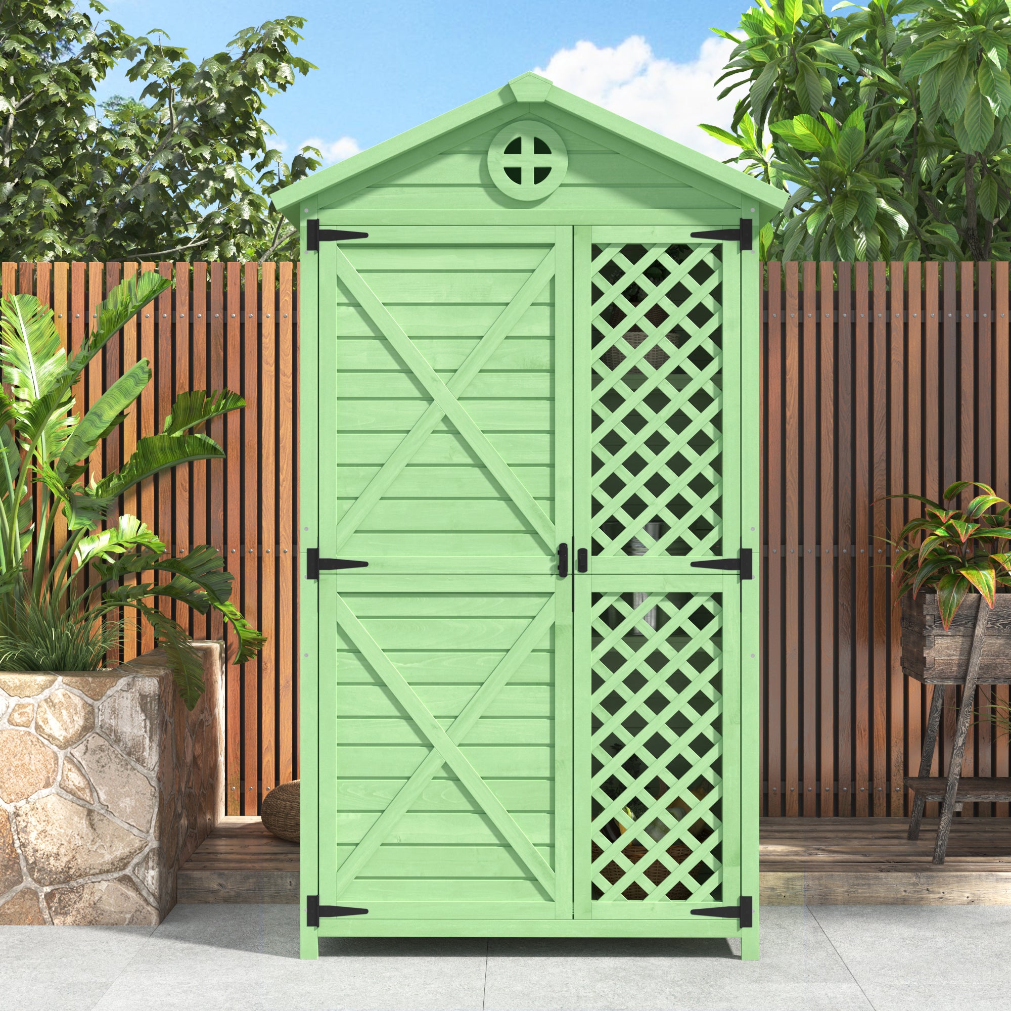 Abri de jardin, abri à outils, terrasse, durable et bien conçu, sans — free download