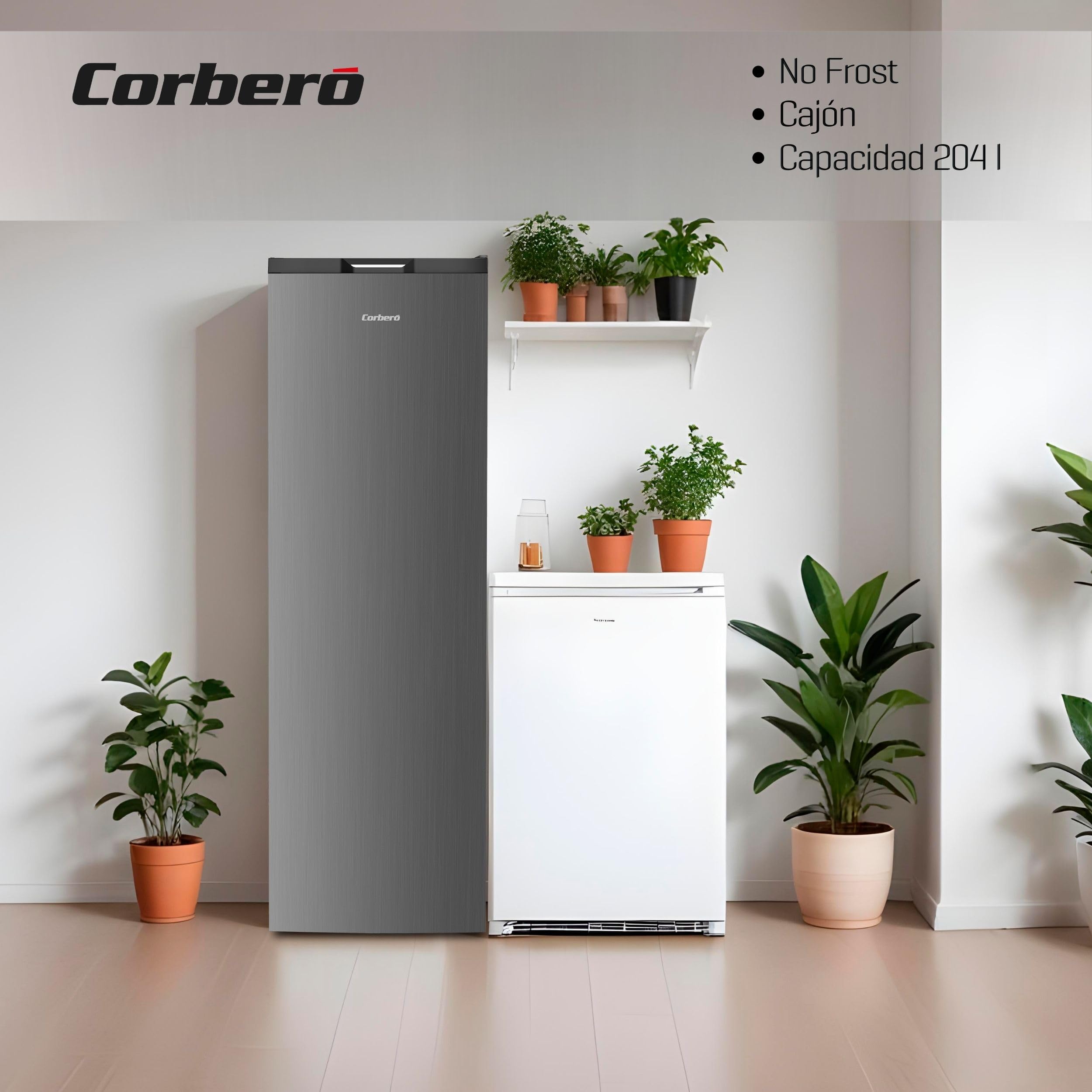 Corberó - Congelador Vertical CCVH17023NFX | 204L | No Frost, Crisper, 39 Db - 5