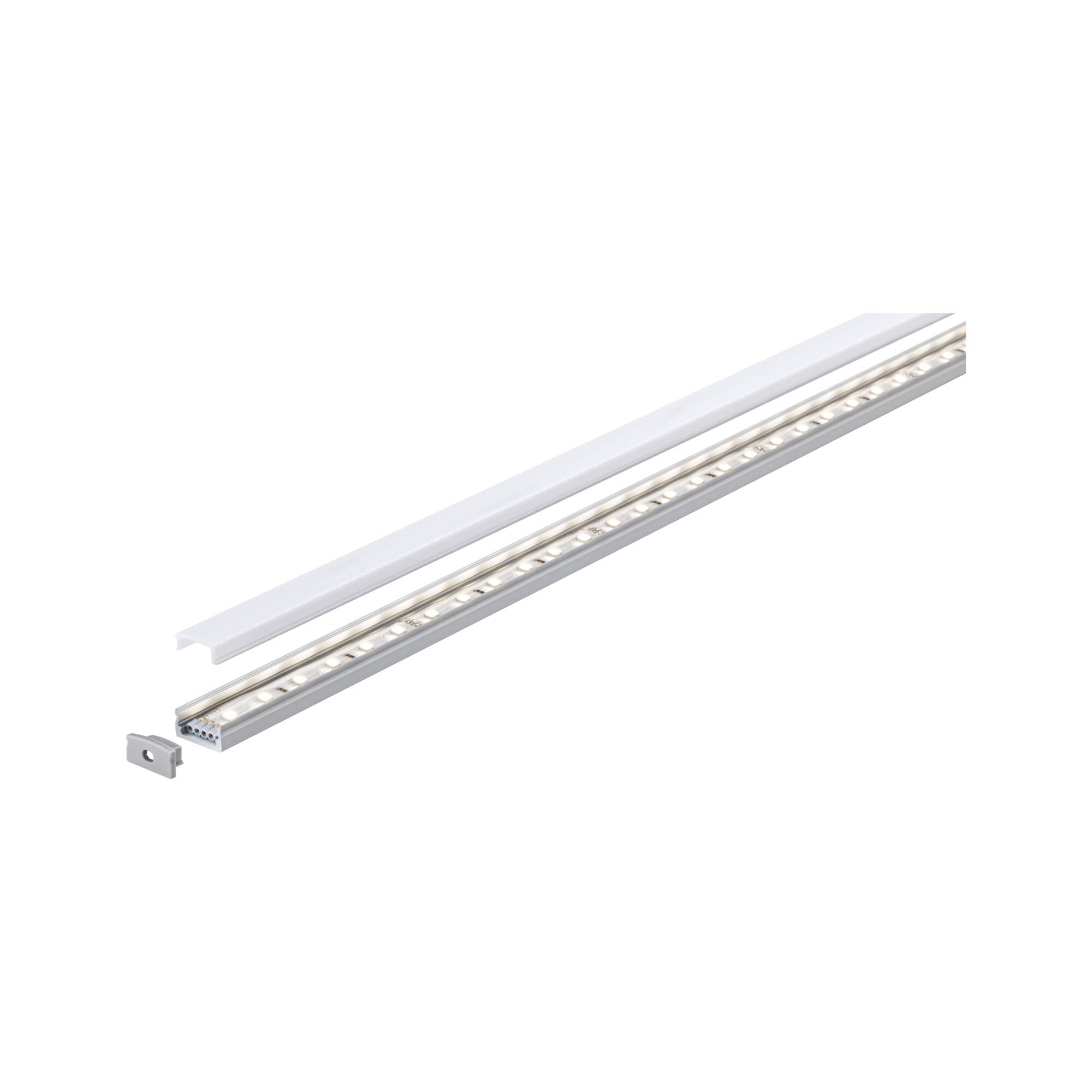 Profilé de strip LED Base Diffuseur blanc 2m Alu anodisé Satiné - 6