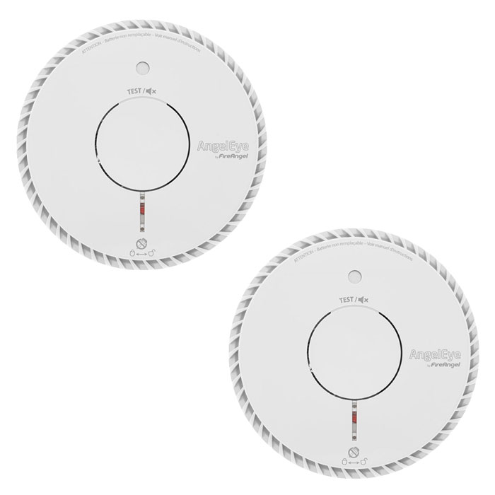AngelEye-Lot de 2 détecteurs de fumée NF autonomie et garantie 10 ans ...