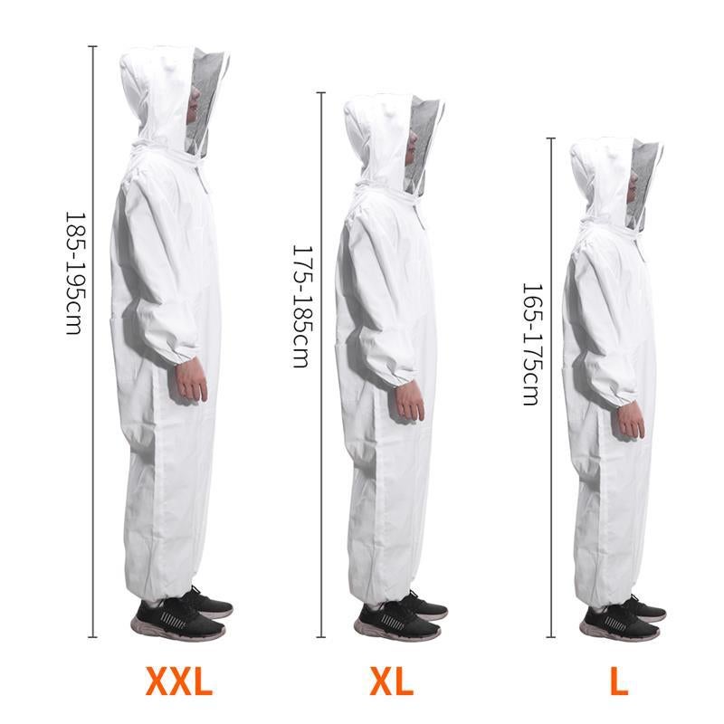 (XL) Vêtements d'apiculture - Blanc175-185cm, Équipement de protection des abeilles pour apiculteurs professionnels avec capuchon de voile - 2