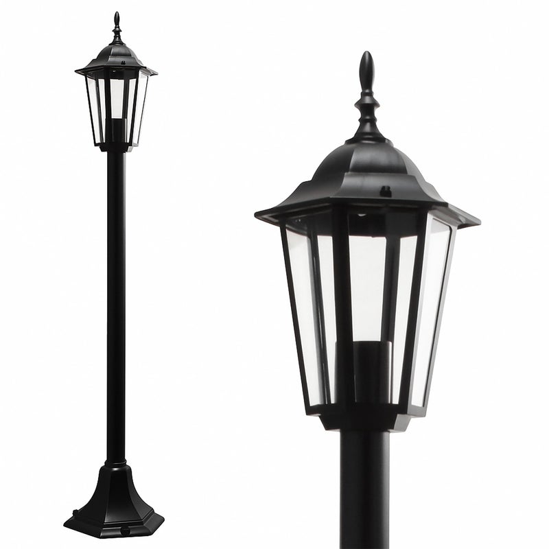 Lampa ogrodowa E27 LED Victoria 100cm IP44 wysoka zewnętrzna stylowa czarna MasterLED