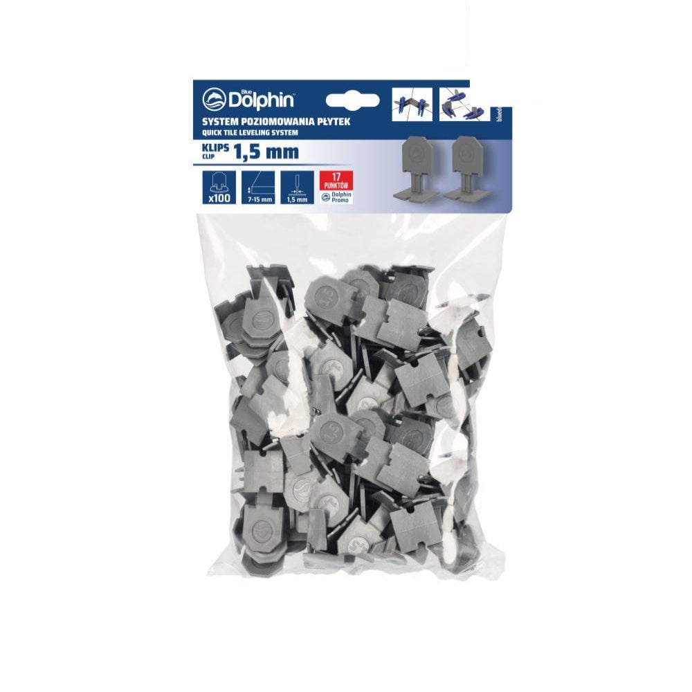 SSP KLIPS SZARY, Blue Dolphin, 1,5mm, 100 sztuk