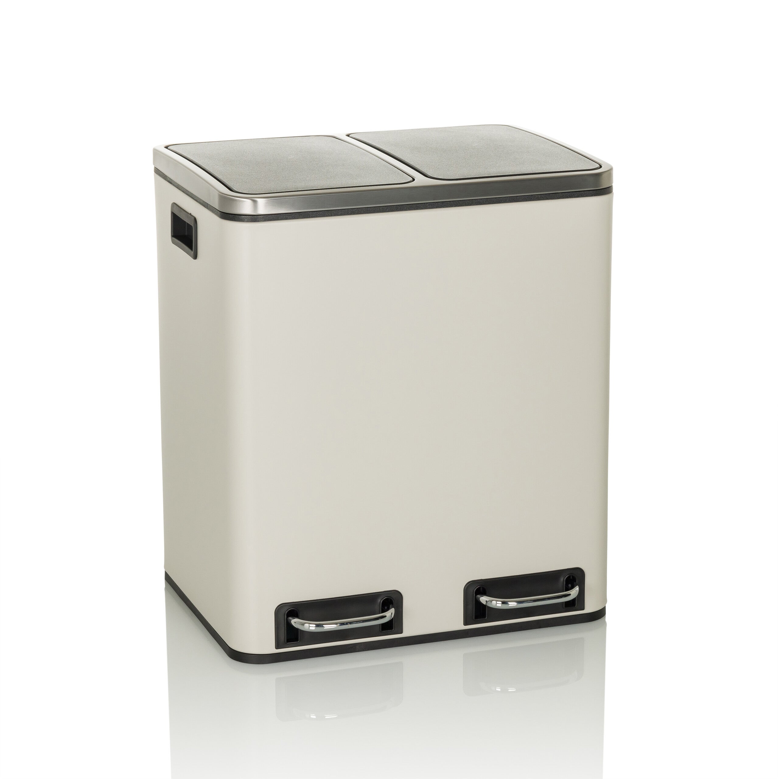 Wiadro na śmieci Clean 9 - 30 l. (2x15 l) Beżowy hjh OFFICE