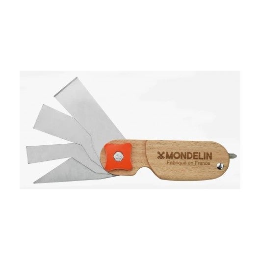 MONDELIN - Couteau multifonction avec 4 lames inox Héliss