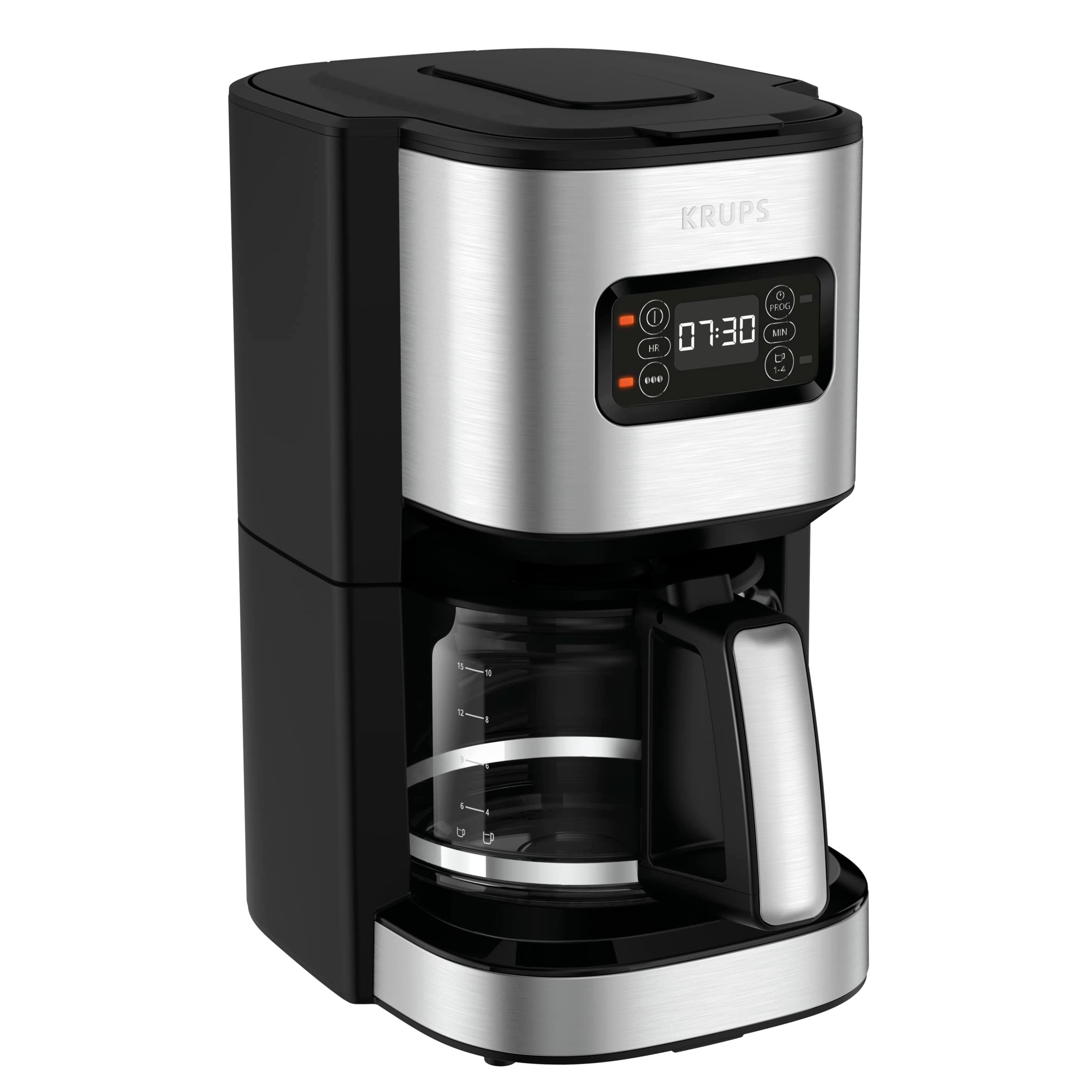 Cafetière Programmable Riviera & Bar BCF550 - 1,8 L (18 Tasses) - Inox - 950W - Départ Différé 24h - Sélecteur D'Arôme - 4