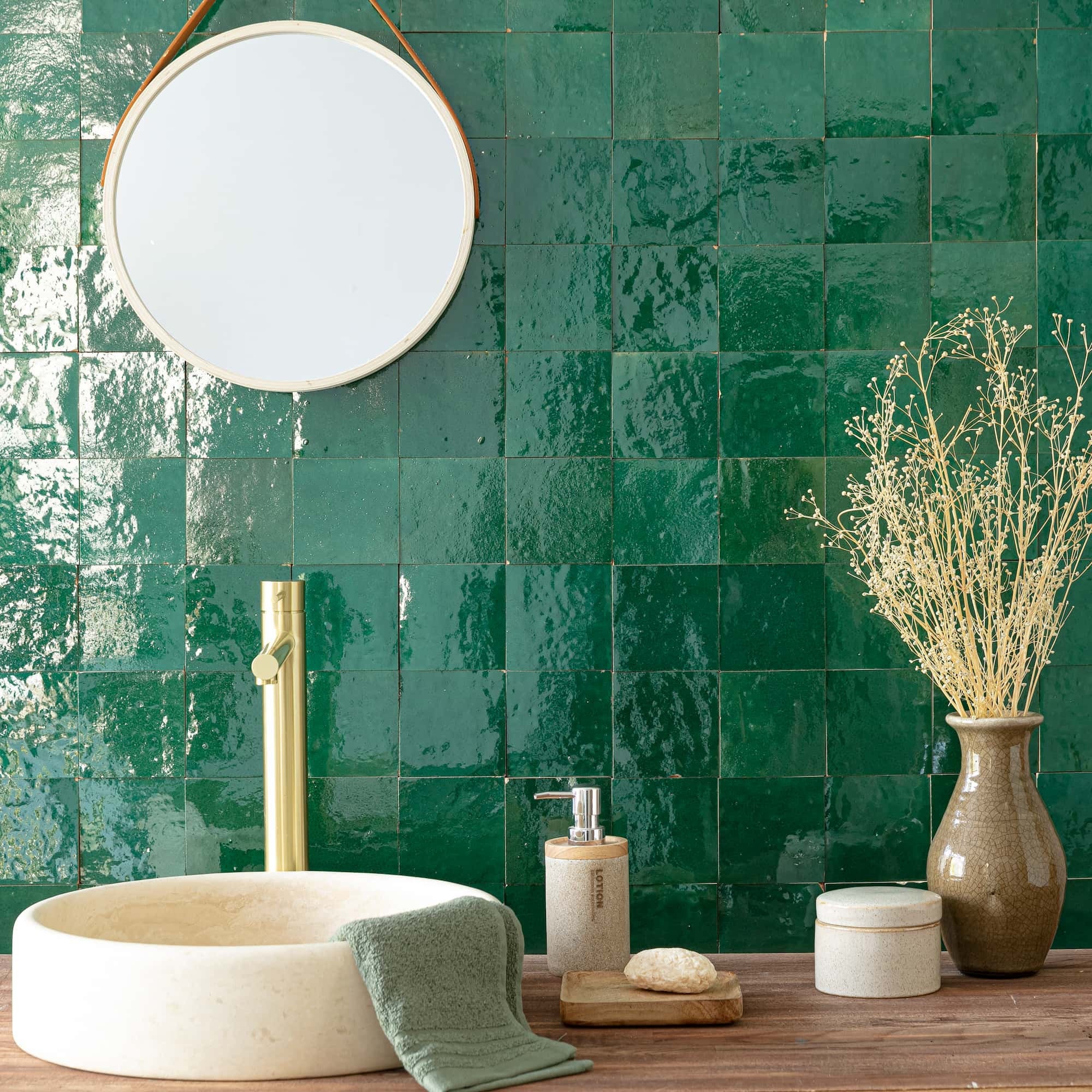 Carrelage Zellige Marocain Vert Emeraude 10x10 cm (vendu par 0,5 m²) - RO'MA NATURE - 4