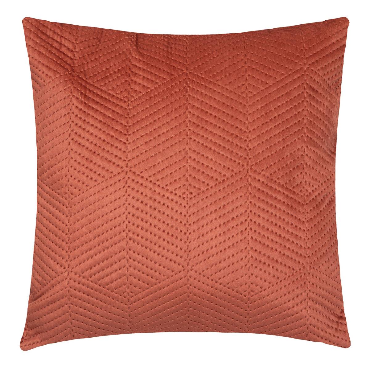 Coussin nid d'abeille Widdy 45x45cm rose terracotta - Atmosphera Coussin nid d'abeille Widdy 45x45cm rose terracotta - Atmosphera
