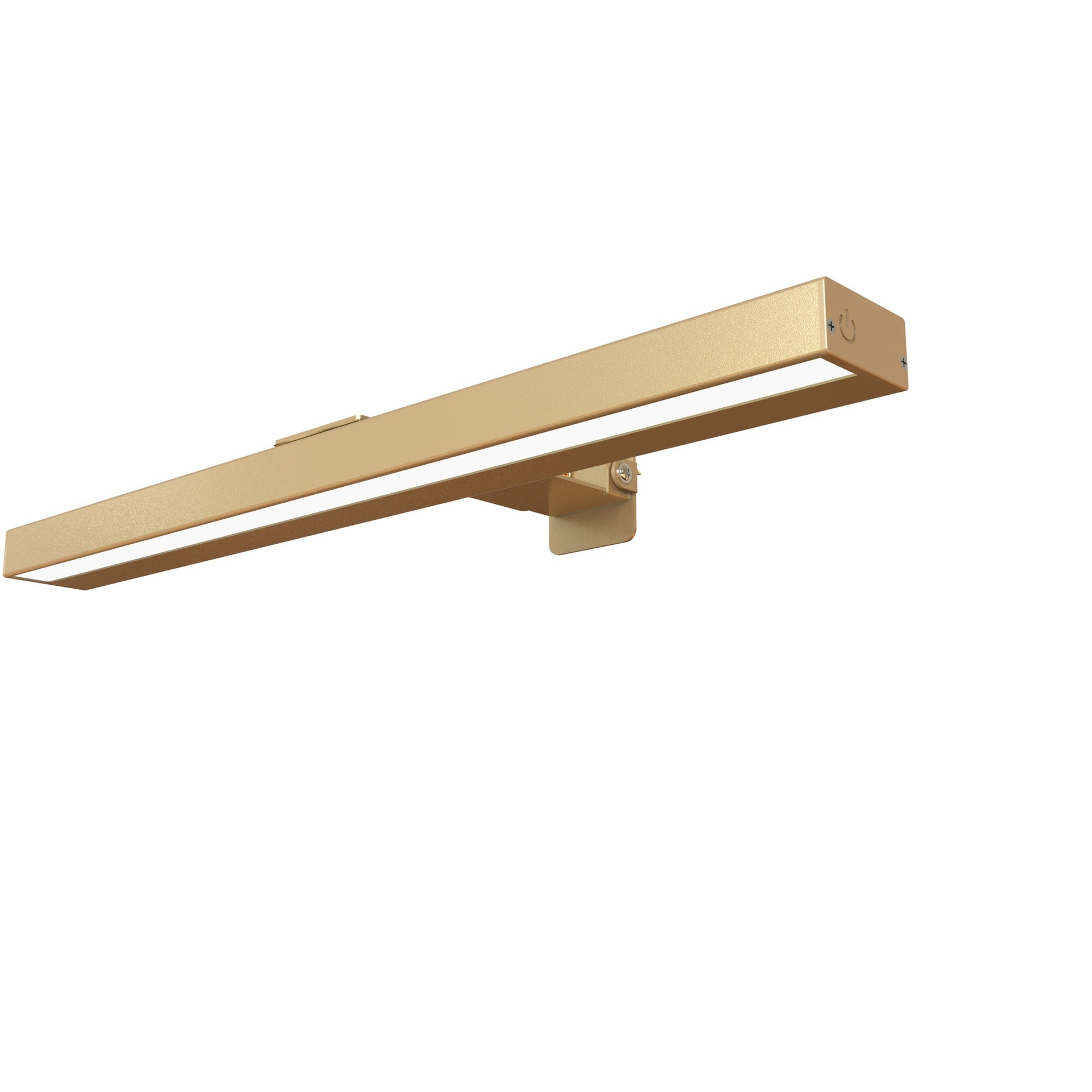Applique a LED senza fili con telecomando, ricaricabile tramite USB, illuminazione magnetica per quadri, bagno, specchio, vetrine (oro 40 cm) - 2