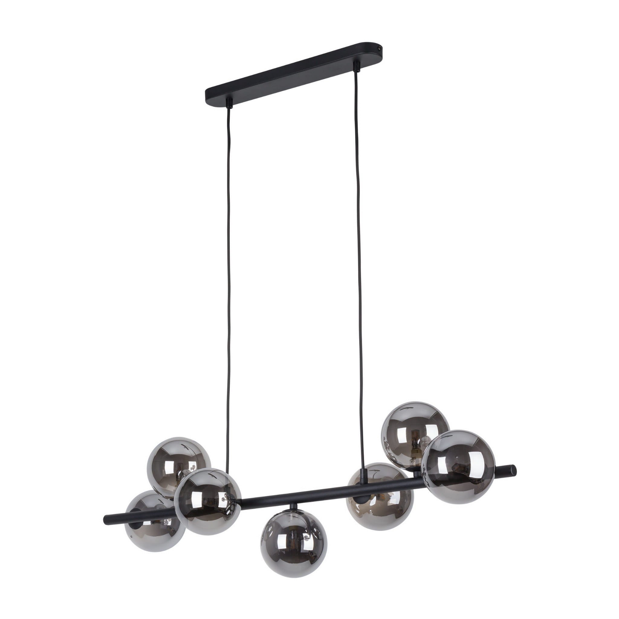 Lampa wisząca Estera czarna-grafit 7xG9x6W wym: 153 x 27 x 90 cm szkło TK Lighting