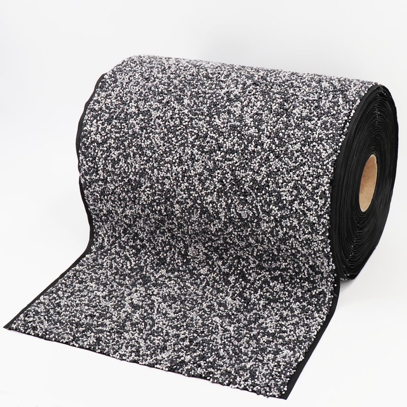 Wyściółka żwirowa o szerokości 1m x 1m do obrzeży stawów, cieków wodnych w ogrodzie, wyściółka stawu, szara