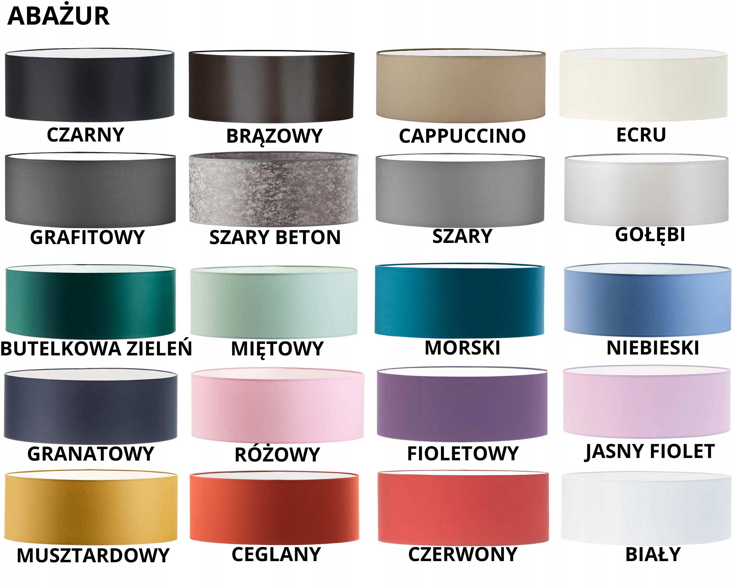 Lampa sufitowa żyrandol plafon z abażurem walec 30 cm BLUES - 2