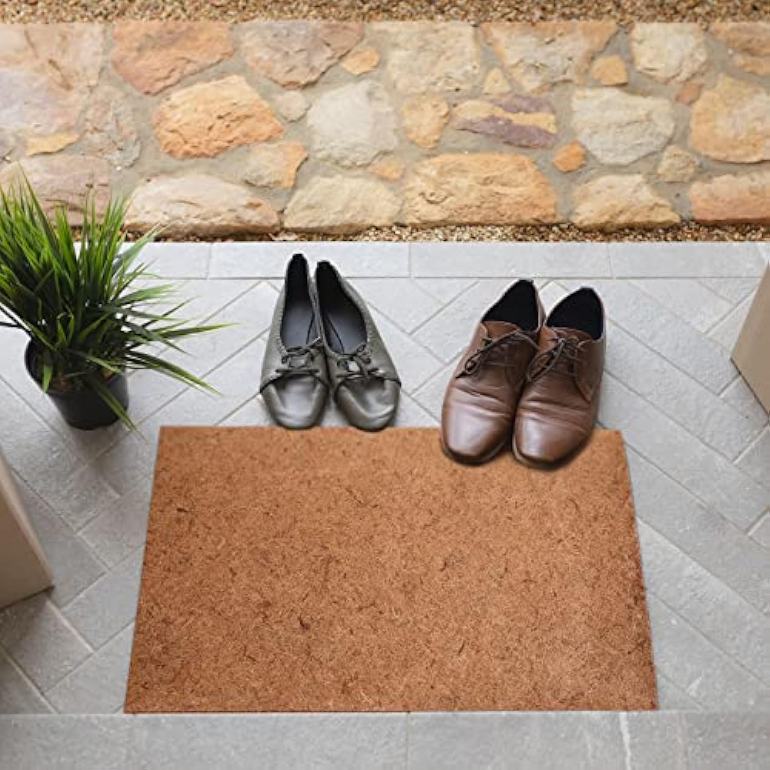 Tapis pour animaux de compagnie en feutre de noix de coco, tapis en fibre animale 40*100CM, pour plantes et pots de fleurs, décoration de jardin,2pcs - 7