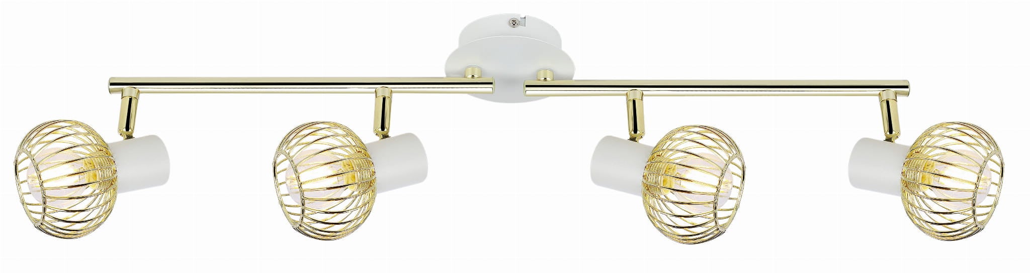 Lampa sufitowa Oslo złoto-biała 4xE14x40W wym: 15 x 60 x 8 cm metal Candellux