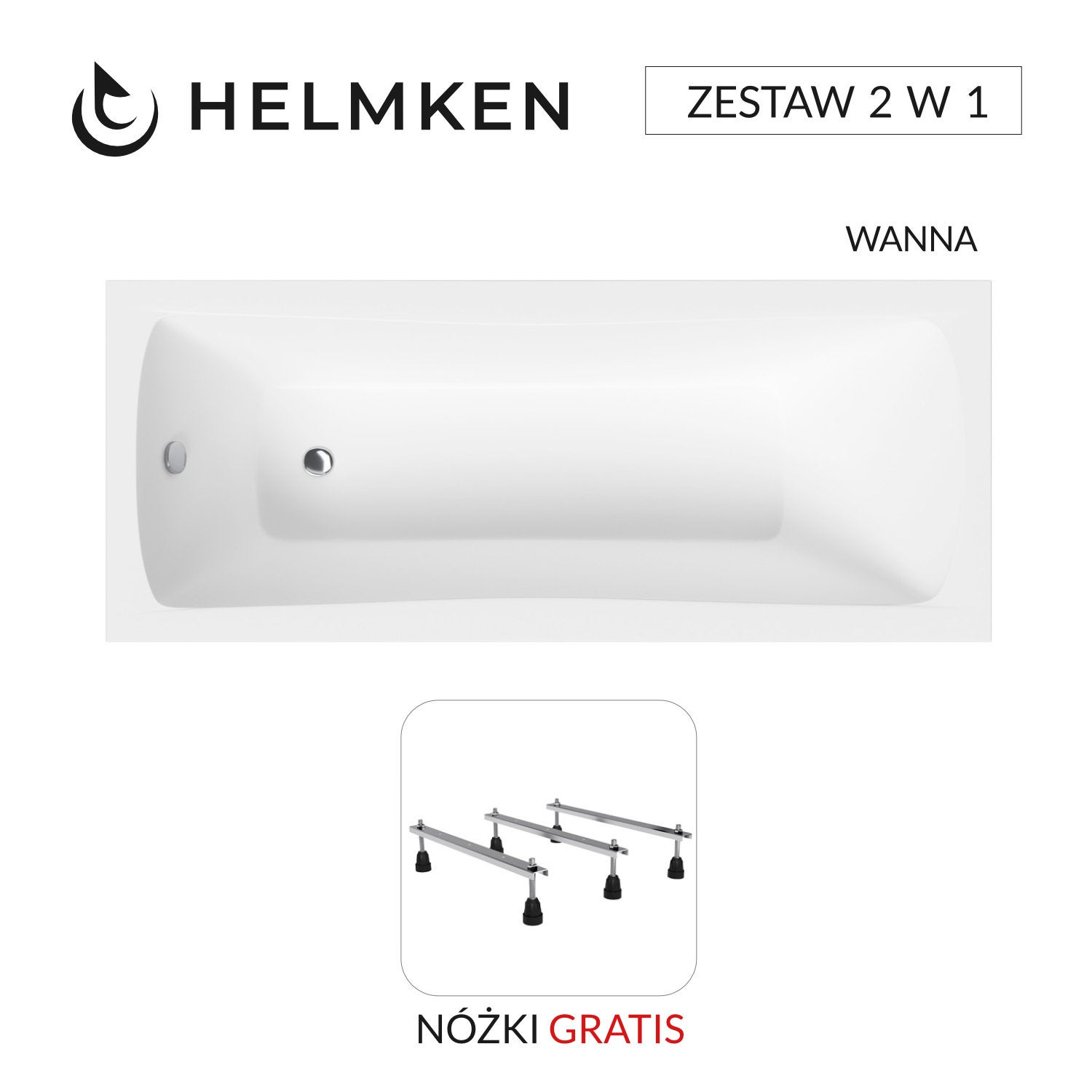 Wanna akrylowa Helmken Luna 150 х 70 / 23093002