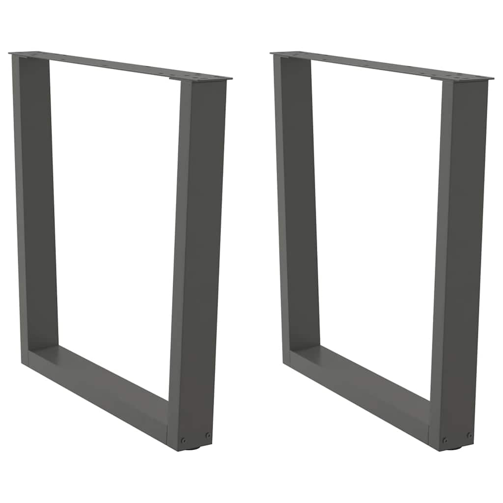 Nogi do stołu jadalnego w kształcie litery V 2 szt. Antracyt 80x(72-73,3) cm Stal vidaXL