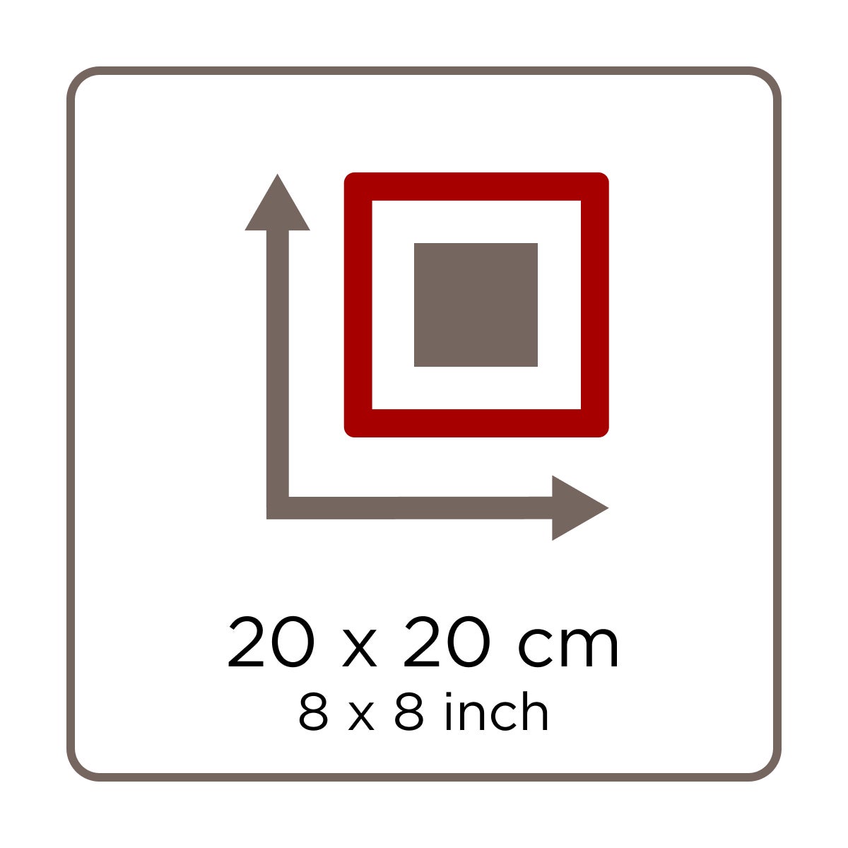 Fiorito cadre en bois 20x20 cm, NOISETTE - 4