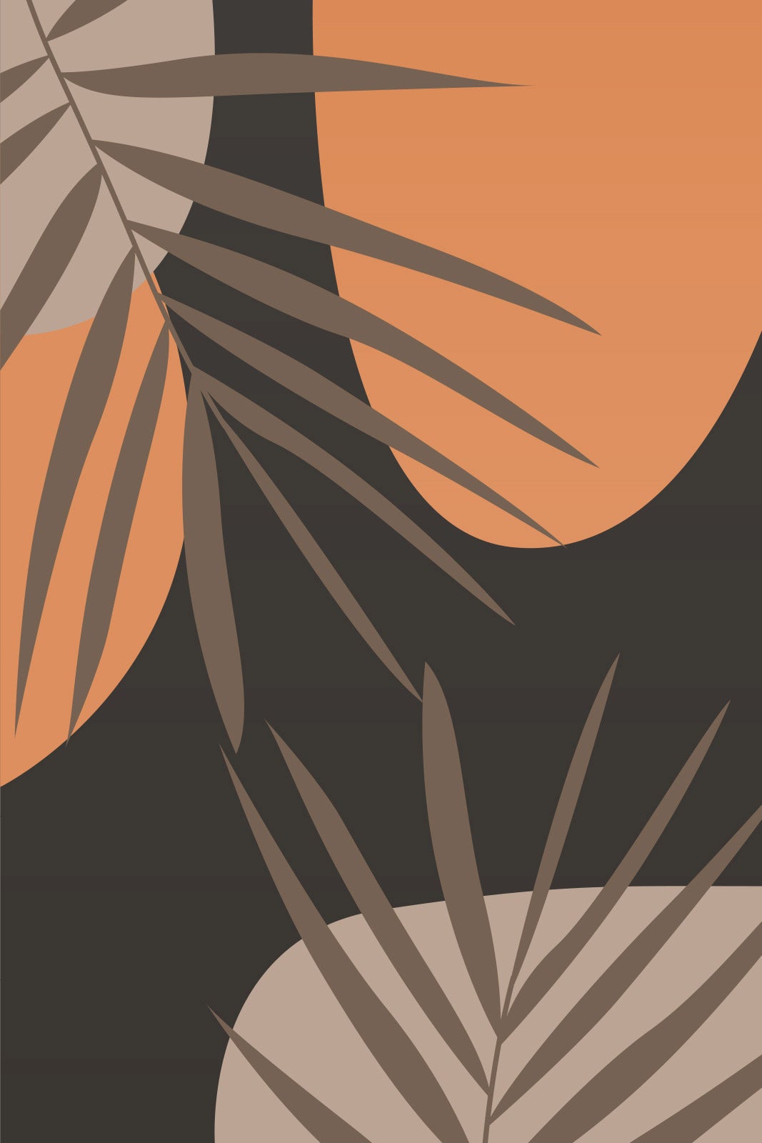 Papier peint panoramique - Feuilles Boho 3617680843352 - Largeur 325 cm ...