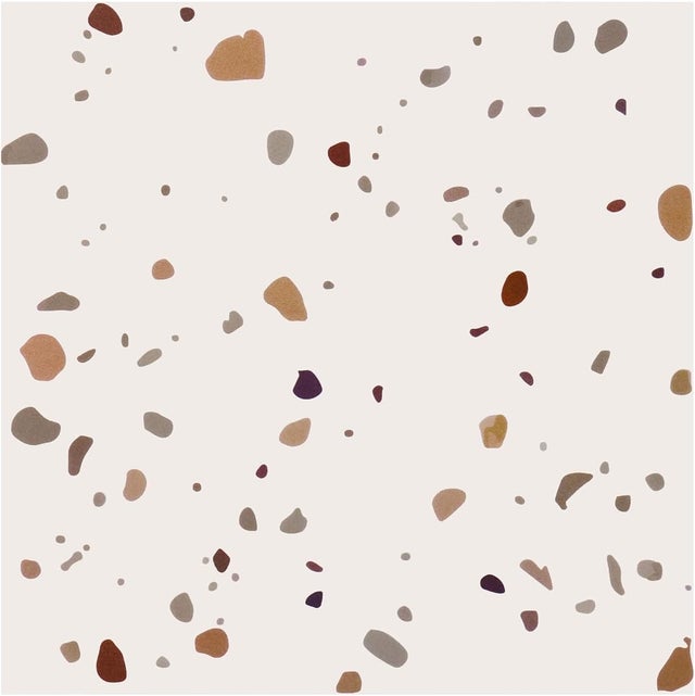 10 pcs PVC Adhésif Terrazzo Autoadhésif Carrelage Cuisine Sol Autocollant Salle de Bain Marbre Imperméable Vinyle Chambre (30x30cm Beige)