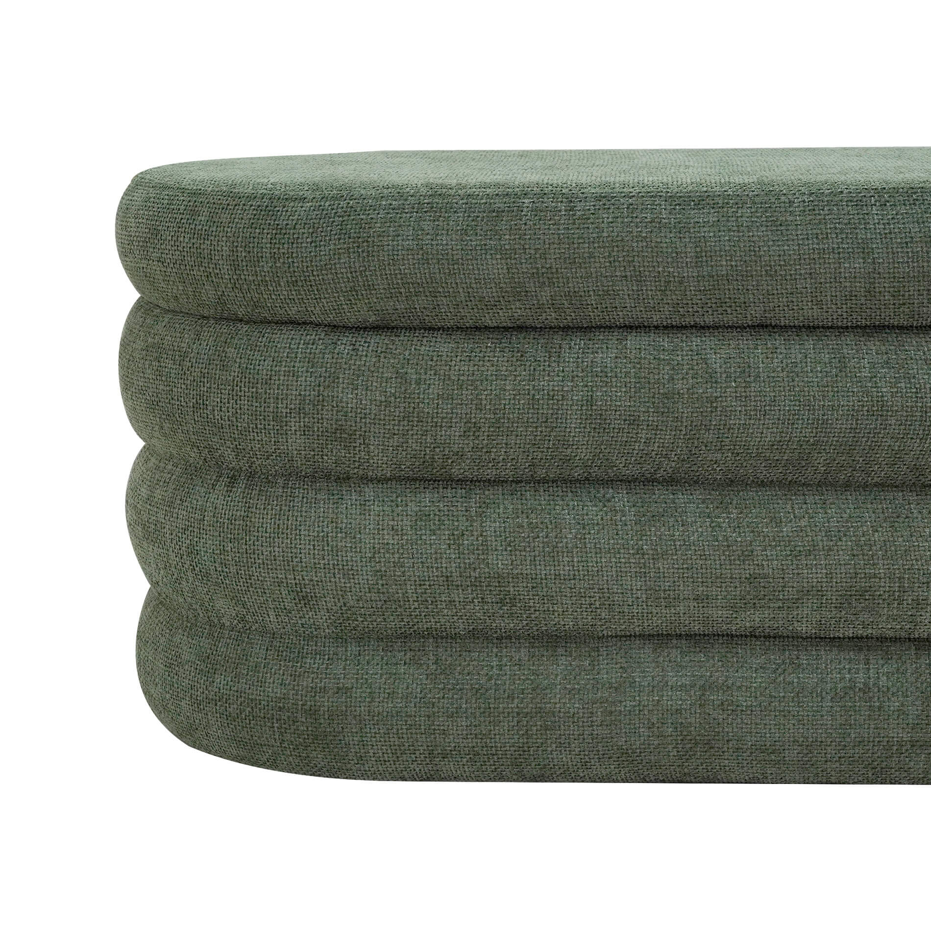Rebecca Mobili Pouf avec rangement Zeytin 38x76x38 Tissu Polyester MDF Vert Foncé Moderne - 7