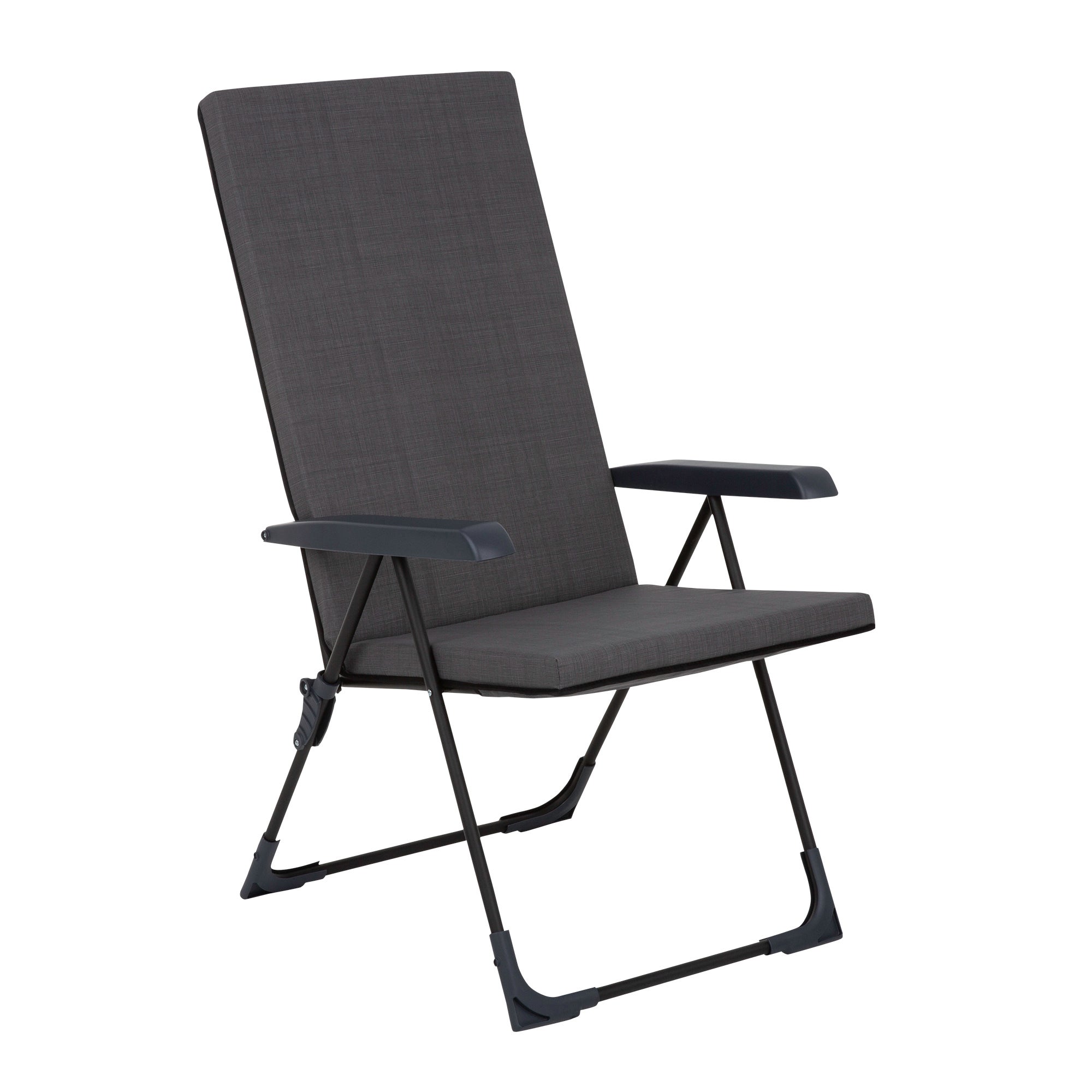Fotel ogrodowy składany z regulacją oparcia ciemnoszary Barletta Black Edition PATIO