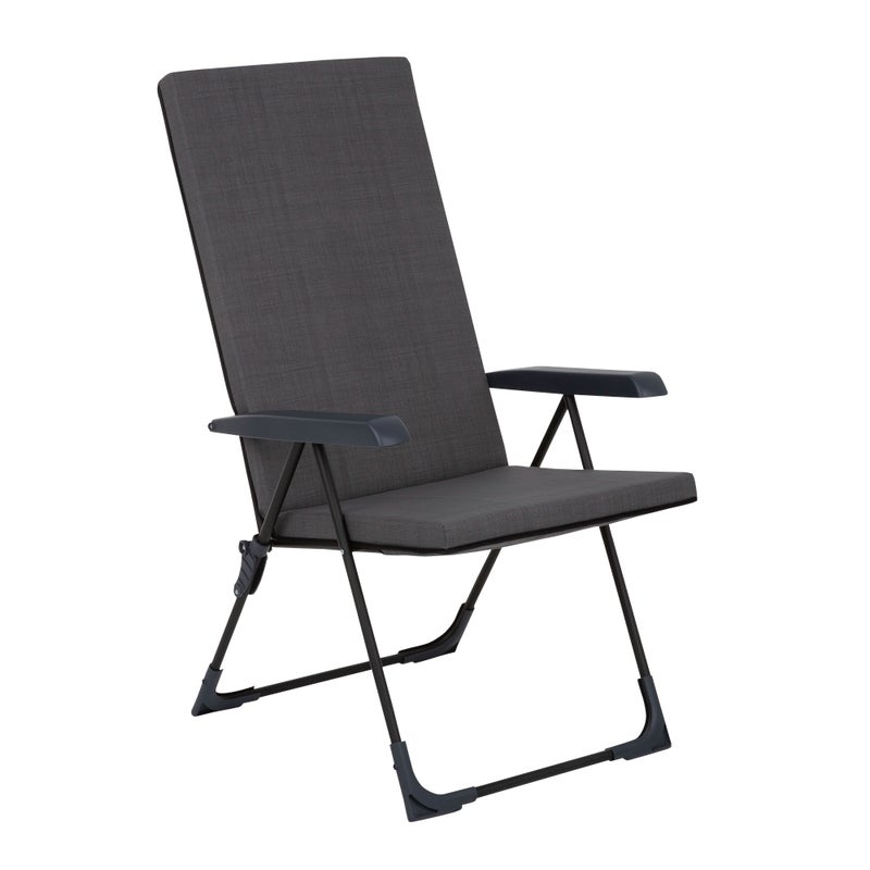 Fotel ogrodowy składany z regulacją oparcia ciemnoszary Barletta Black Edition PATIO