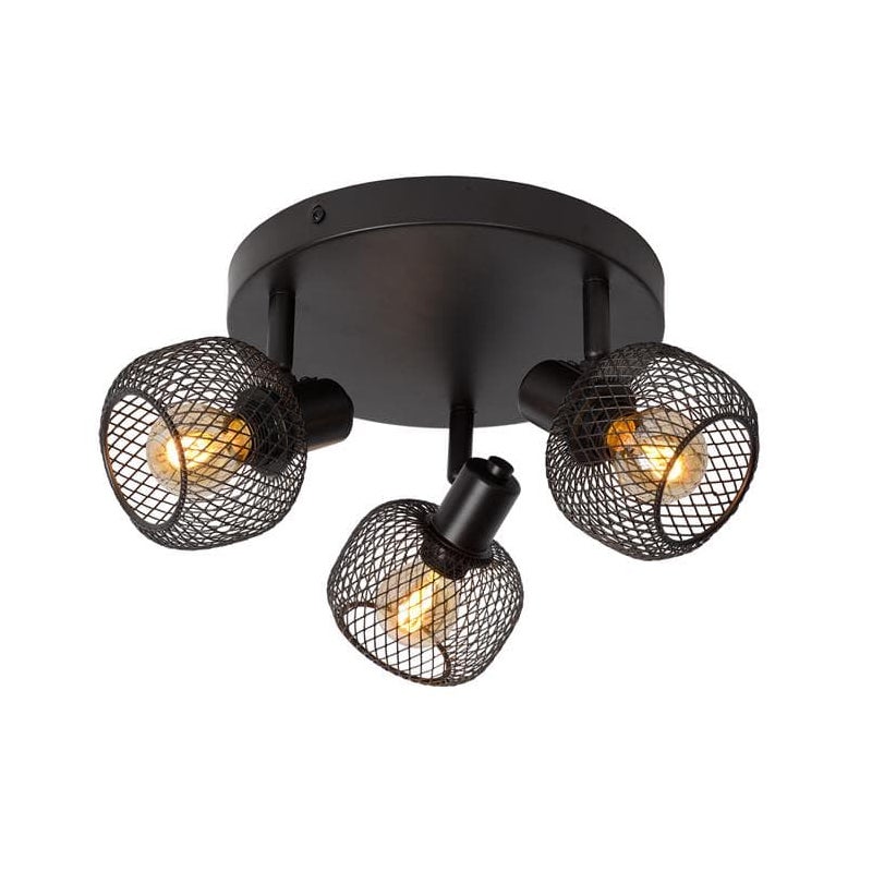 Lampa sufitowa MAREN czarna 3xE14x40W metal wym:14,5x37x37cm IP20 Lucide