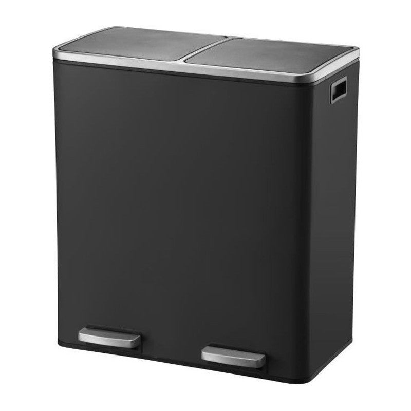Kosz na Śmieci z Pedałem do Segregacji MAJOR czarny 60L