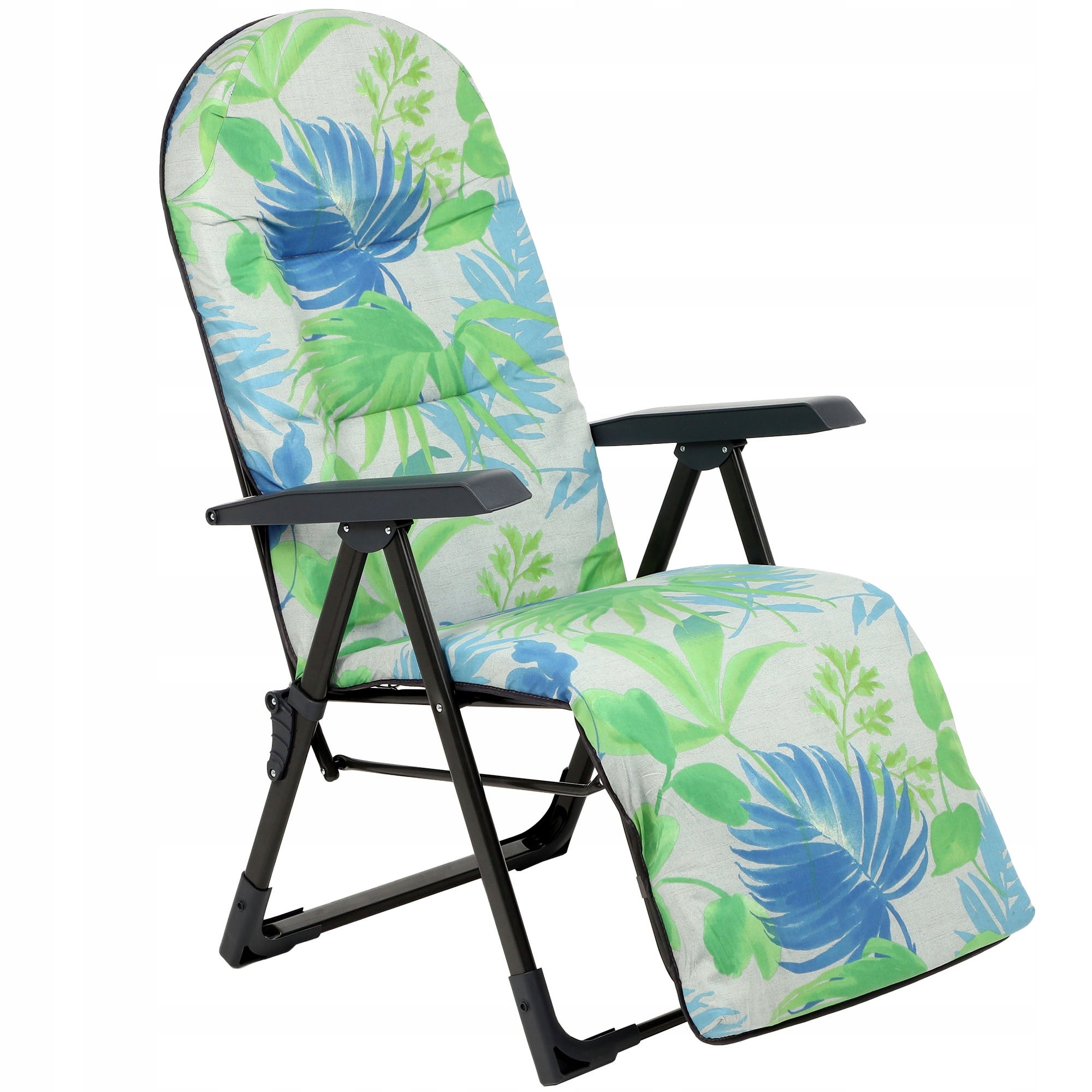 LEŻAK OGRODOWY FOTEL SKŁADANY PLAŻOWY TURYSTYCZNY REGULOWANY WYGODNY TARAS