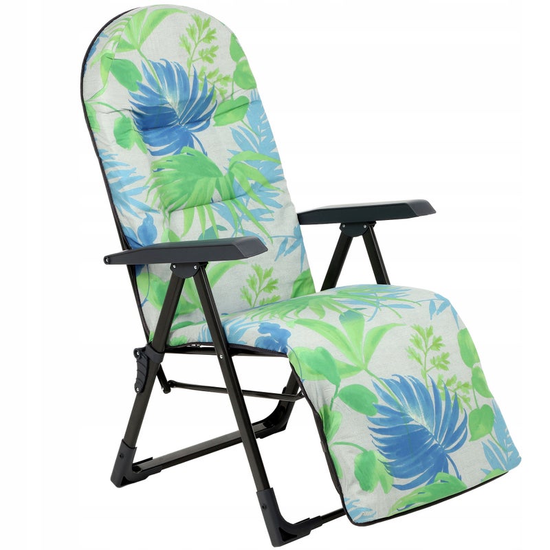 LEŻAK OGRODOWY FOTEL SKŁADANY PLAŻOWY TURYSTYCZNY REGULOWANY WYGODNY TARAS