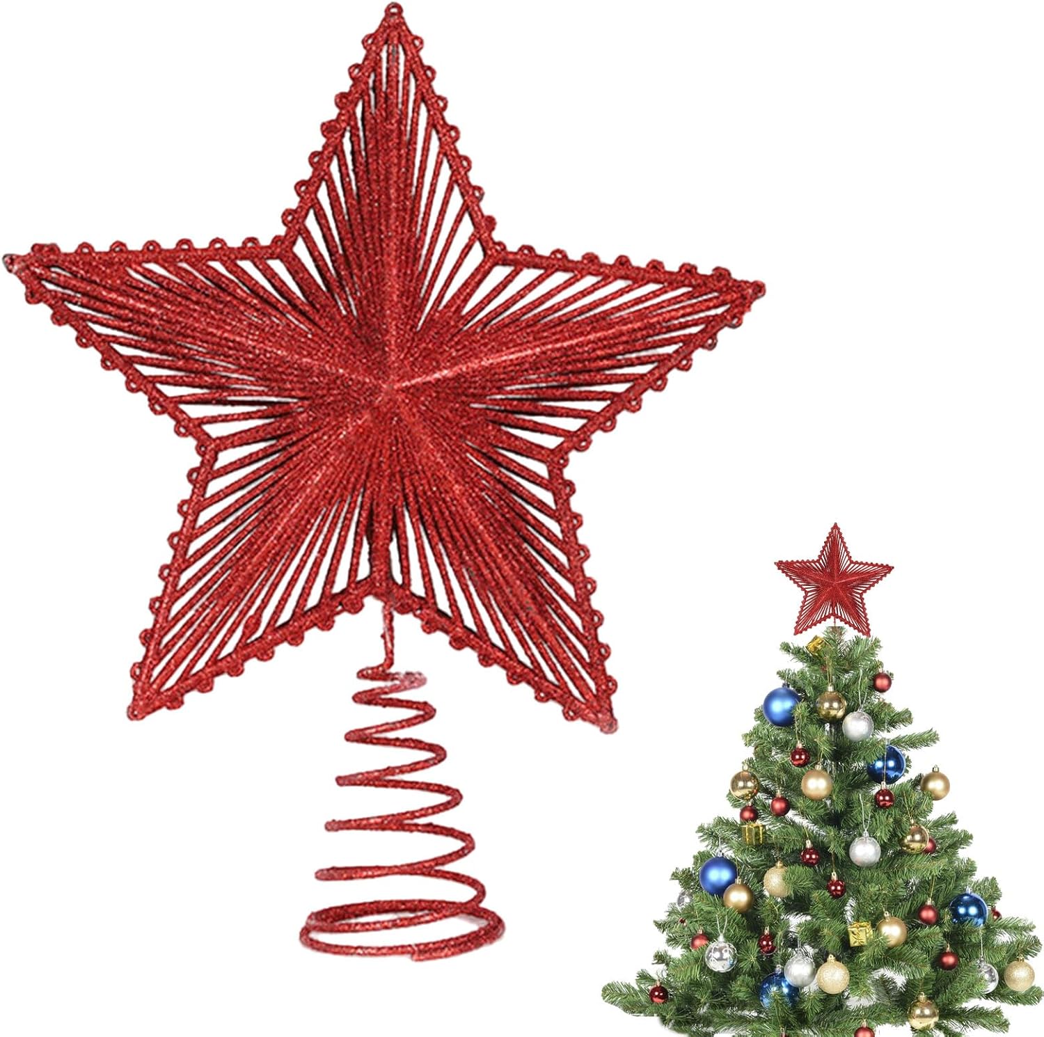 Etoile Sapin Noel, DéCoration d'arbre éToile, Topper Arbre Nol, étoile de Nol Cimier, PéTillant