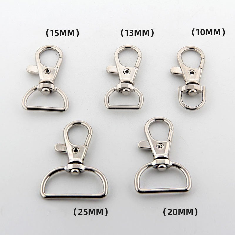 Swatom Lot de 10 mousquetons en alliage d'aluminium de 6,9 cm pour camping, voyage, randonnée, accessoires d'extérieur - Noir