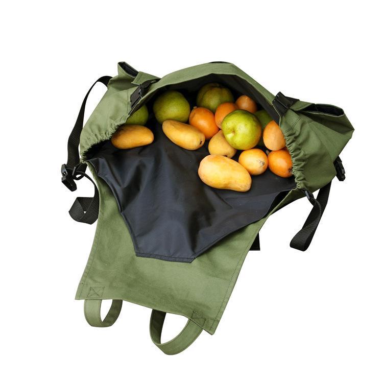 Taille dépliée : 52,5 x 59,5 cm (vert) Tablier de jardinage, de cueillette de fruits et de fleurs, de nettoyage ménager, multifonctionnel, imperméable - 2