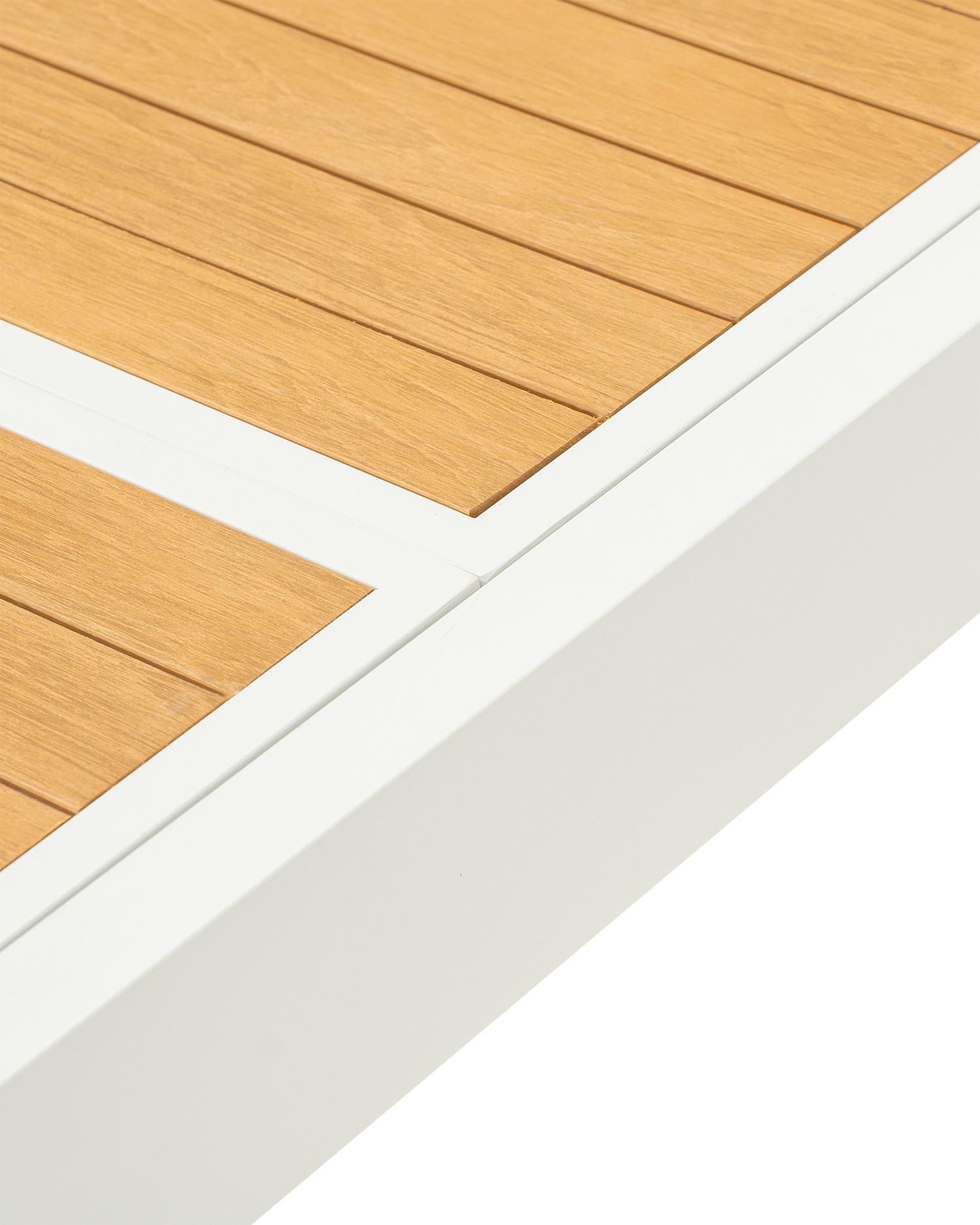 Conjunto mesa jardín Osaka 160/80x80 cm y 4 sillas aluminio blanco - Osaka - 8