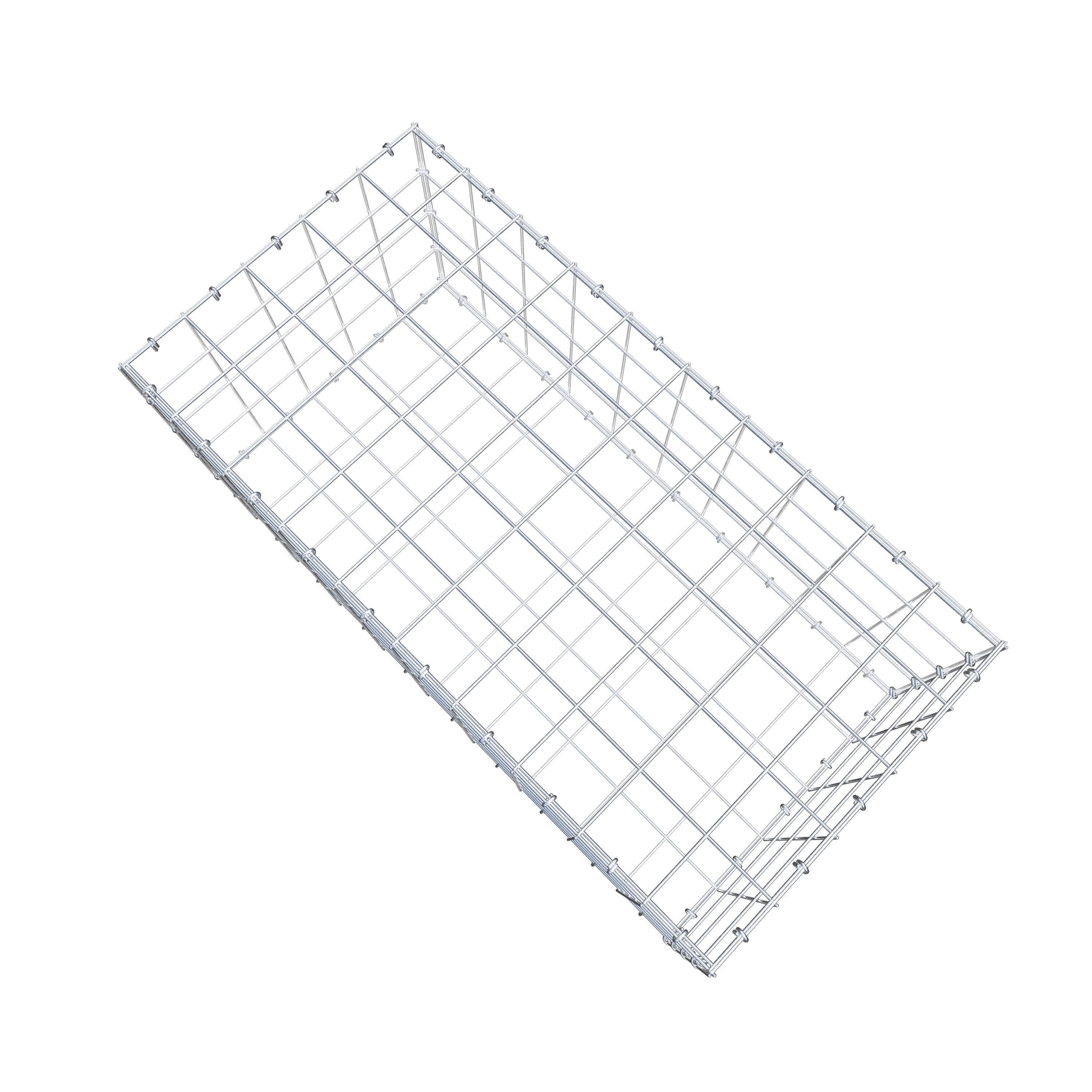 Gavión de acero galvanizado 100x40x50cm (LxAxP), malla 10 x 10cm, Anillo en C, jaula metálica para muro o jardín - 8